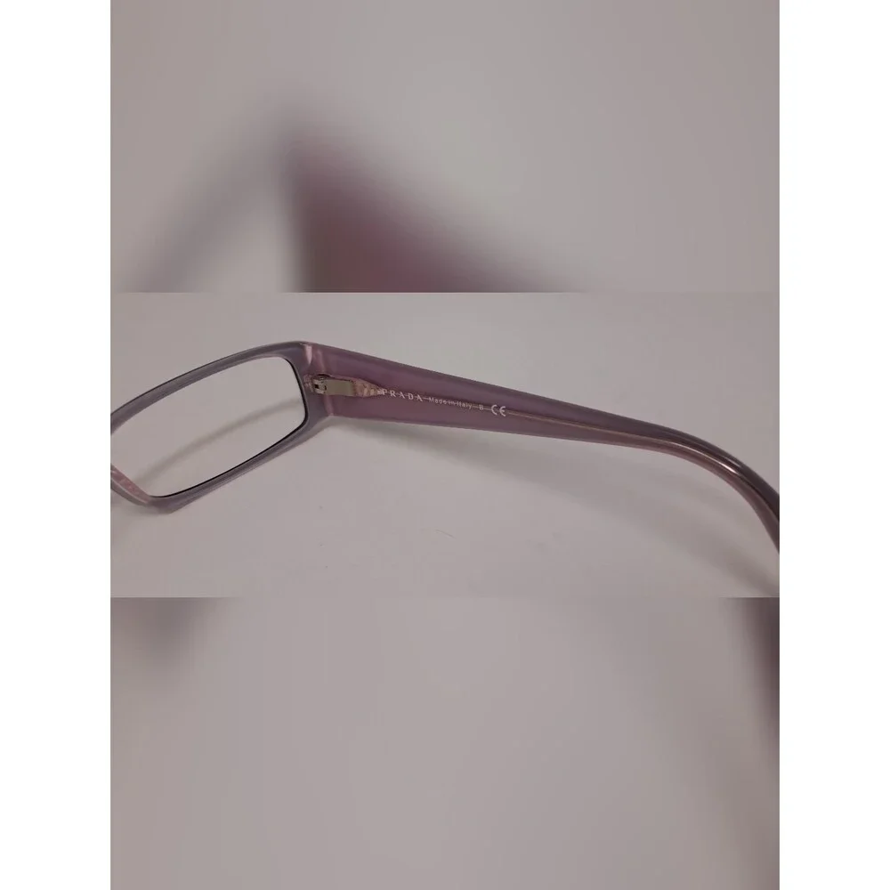 NEW Prada Women's Eye Glasses Frames Rectangle Black Purple VPR 10F 51-16-135